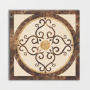 Square Aluminum Backed Multi Finish Imperial Marble Medallions