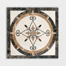 Square Aluminum Backed Multi Finish Primavera Marble Medallions