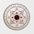 Round Aluminum Backed Multi Finish Sonoma Marble Medallions