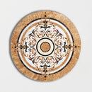 Round Aluminum Backed Multi Finish Canvas Marble Medallions