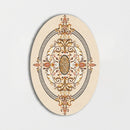 Oval Aluminum Backed Multi Finish Prosperity Marble Medallions