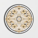 Round Aluminum Backed Multi Finish Milan Black Marble Medallions