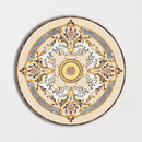 Round Aluminum Backed Multi Finish Flourishing Gray Marble Medallions