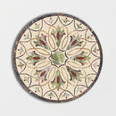 Round Aluminum Backed Multi Finish Lilys Crown Marble Medallions