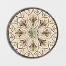 Round Aluminum Backed Multi Finish Lilys Crown Marble Medallions