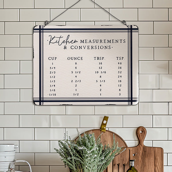 Kitchen Conversion Metal Wall Decorative Sign