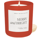 Merry and Bright Soy Candle - Red Matte Jar - 15 oz by Sweet Water Decor