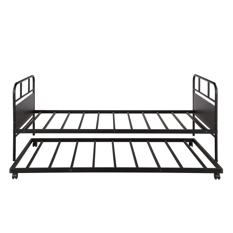 Metal Daybed Platform Bed Frame with Trundle, photo 6 of 9