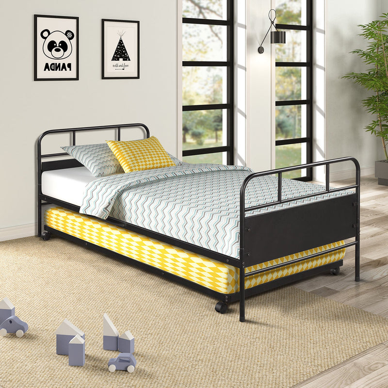 Metal Daybed Platform Bed Frame with Trundle, photo 2 of 9