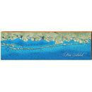 Fire Island Map Home Decor Art Print on Real Wood