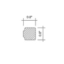 Gray 0.8x12 Polished Marble Pencil Tile Trim (10 pack, 0.667 sq ft/case) - Sample