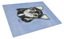 Chihuahua in blue Cutting Board Tempered Glass Kitchen Cutting Surface, Heat Resistant Chopping, Non-Slip Feet, Food Prep & Serving