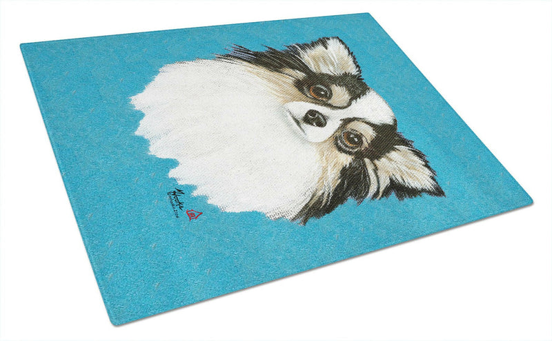 Chihuahua Blue Portrait Glass Cutting Board Large MH1029LCB