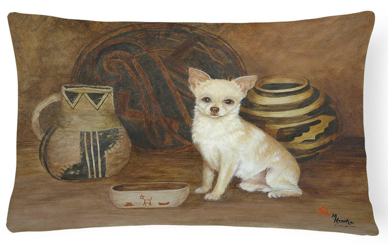 Chihuahua Ancient History Fabric Decorative Pillow MH1043PW1216