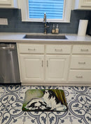 Japanese Chin Bamboo Garden Memory Foam Kitchen Mat Machine Washable Anti-Fatigue Cushion Comfort Bath or Kitchen Rug