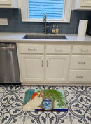 Japanese Chin Ming Vase Memory Foam Kitchen Mat Machine Washable Anti-Fatigue Cushion Comfort Bath or Kitchen Rug