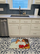 Japanese Chin Pink Gorilla Memory Foam Kitchen Mat Machine Washable Anti-Fatigue Cushion Comfort Bath or Kitchen Rug