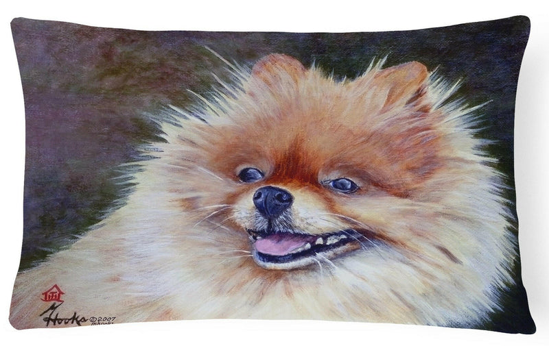 Pomeranian Head Fabric Decorative Pillow MH1056PW1216