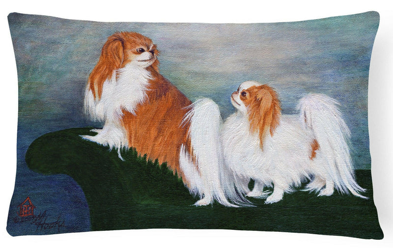 Japanese Chin Standing on my tail Fabric Decorative Pillow MH1059PW1216