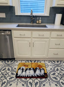 Japanese Chin Tea House Memory Foam Kitchen Mat Machine Washable Anti-Fatigue Cushion Comfort Bath or Kitchen Rug