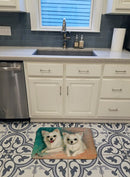 Chihuahua The Siblings Memory Foam Kitchen Mat Machine Washable Anti-Fatigue Cushion Comfort Bath or Kitchen Rug