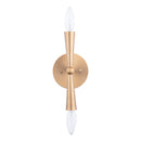Mizu Mid-Century Modern Gold 2-Light Wall Sconce Light