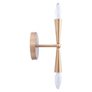 Mizu Mid-Century Modern Gold 2-Light Wall Sconce Light