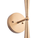 Mizu Mid-Century Modern Gold 2-Light Wall Sconce Light