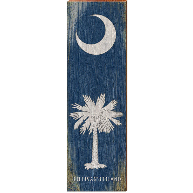 Sullivan's Island SC Flag | Wall Art Print on Real Wood