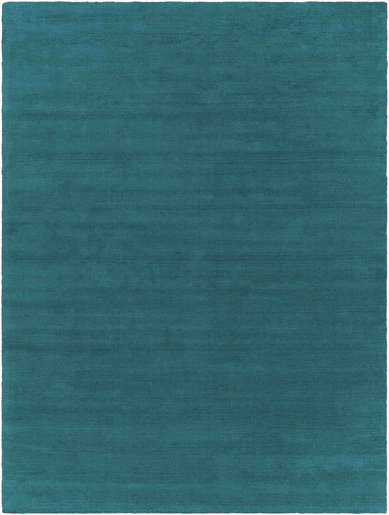 Brockton Solid Teal Wool  Rug