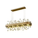 Abbadia San Salvatore | Gold Rectangle Colorful Crystal Chandelier