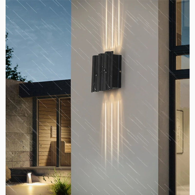 Albiolo | Black Waterproof Outdoor Aluminum LED Wall Lamp