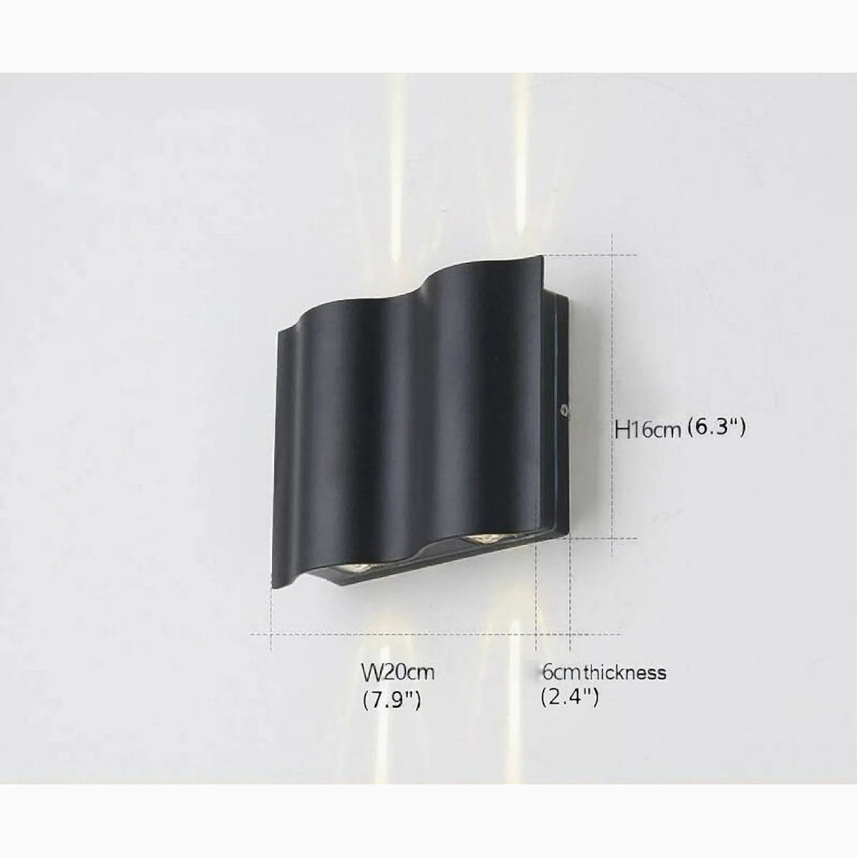 Albiolo | Black Waterproof Outdoor Aluminum LED Wall Lamp, photo 8 of 10