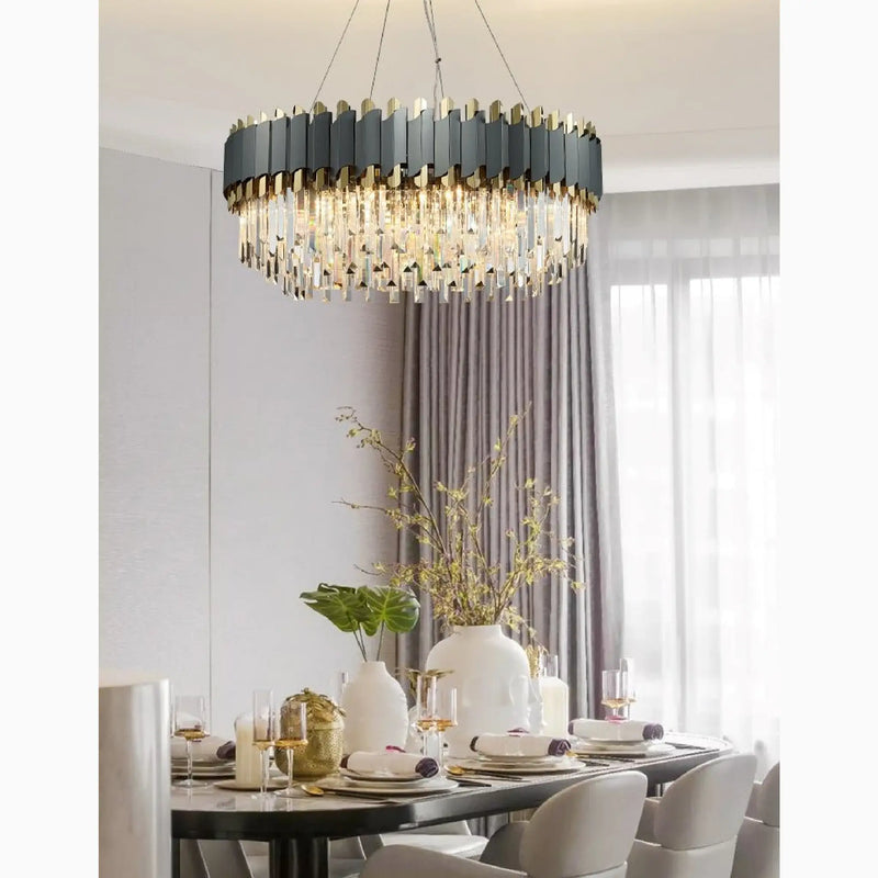 Alfianello | Creative Drum Crystal Hanging Lighting For Living Room