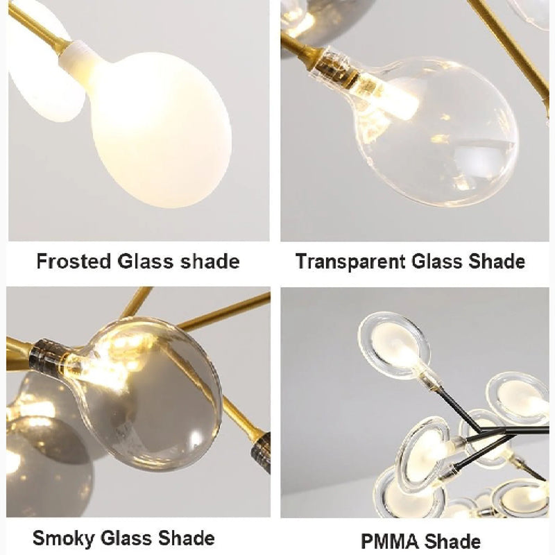 Altavilla Vicentina | Black Nordic Design Flower LED Chandelier