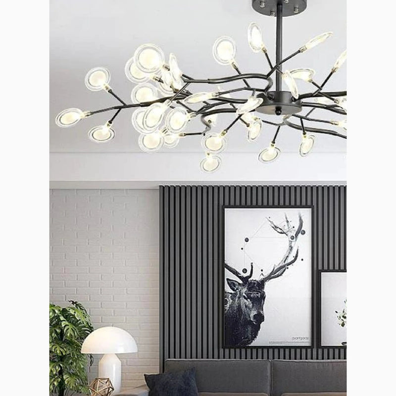 Altavilla Vicentina | Black Nordic Design Flower LED Chandelier