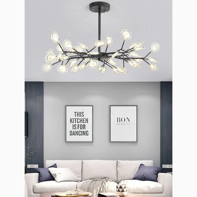 Altavilla Vicentina | Black Nordic Design Flower LED Chandelier