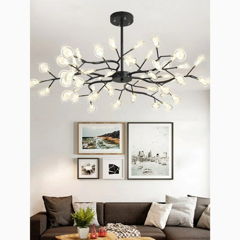Altavilla Vicentina | Black Nordic Design Flower LED Chandelier