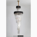 Art Deco | Black and Gold Crystal Chandelier for Hall and Staircase