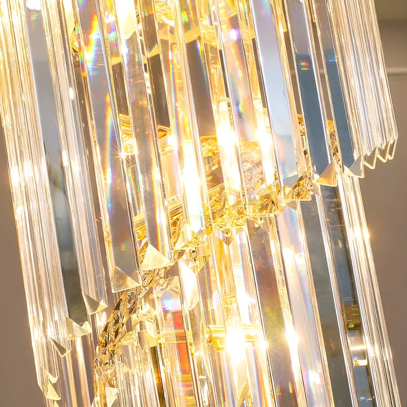 Art Deco | Black and Gold Crystal Chandelier for Hall and Staircase