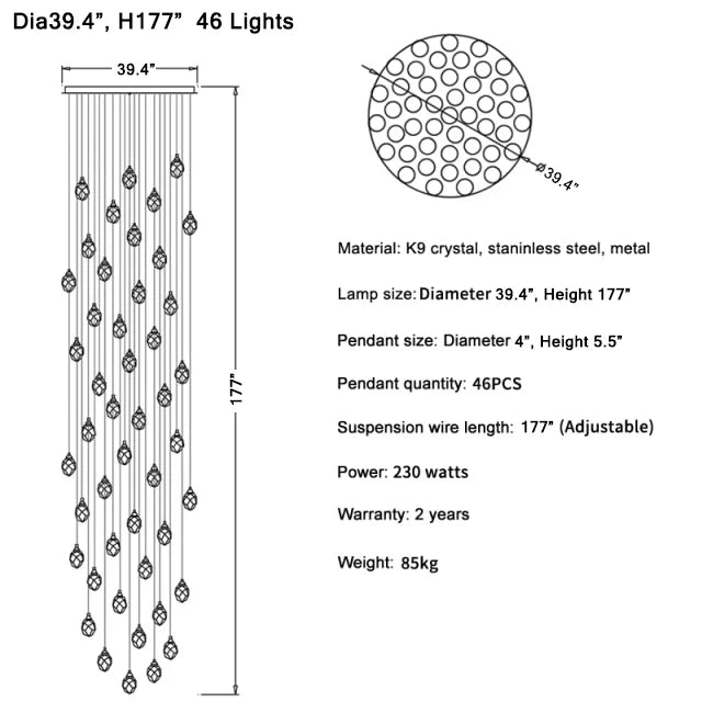 Luxury Diamond Crystal Chandelier