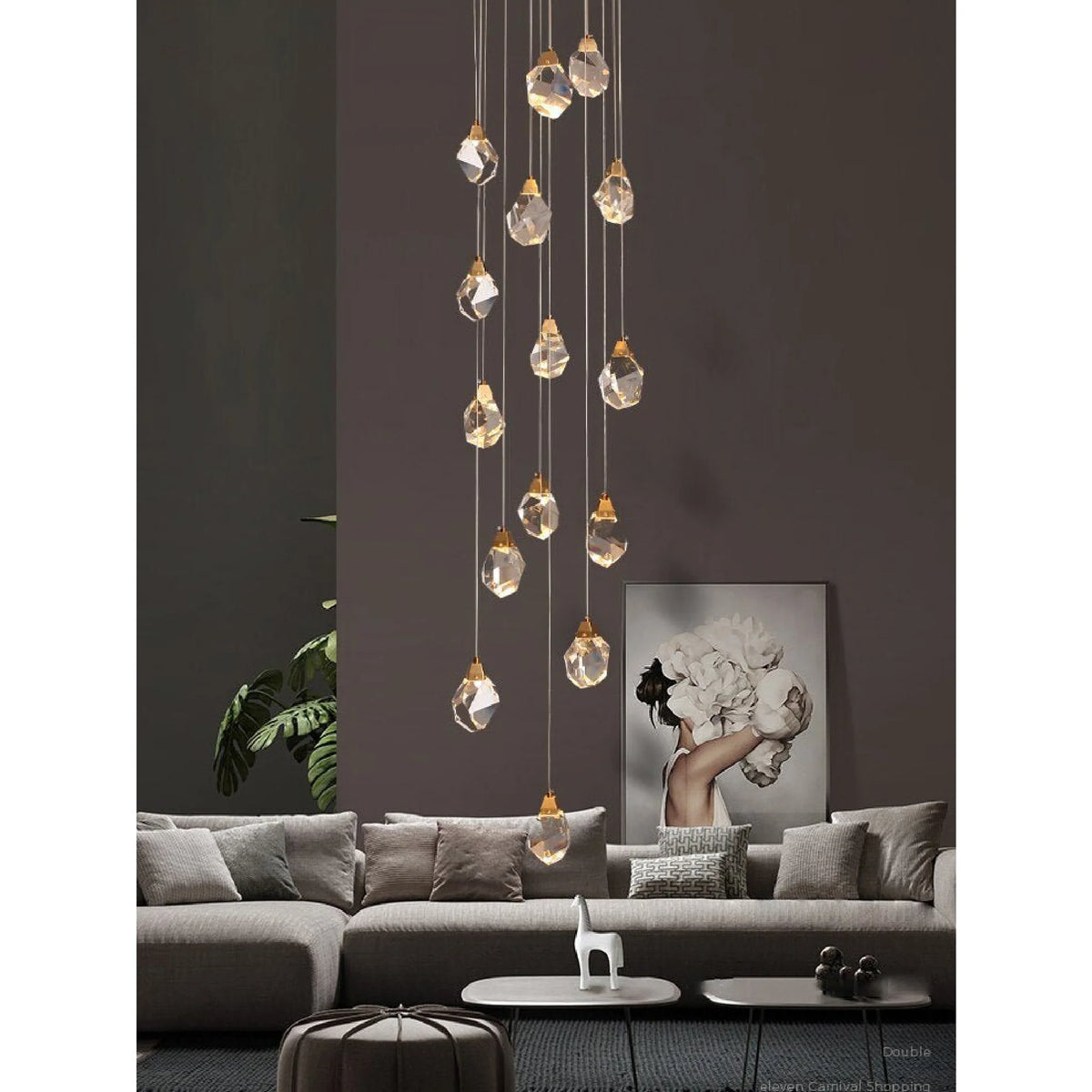 Luxury Diamond Crystal Chandelier, photo 13 of 32