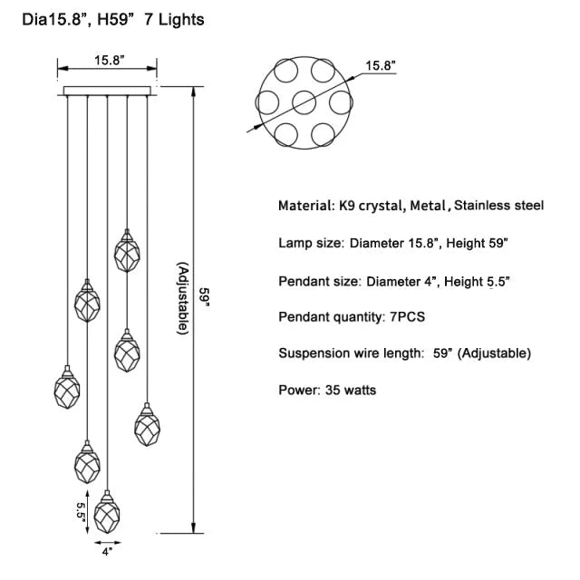 Luxury Diamond Crystal Chandelier, photo 19 of 32