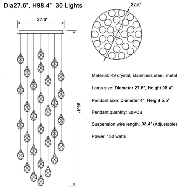Luxury Diamond Crystal Chandelier, photo 28 of 32