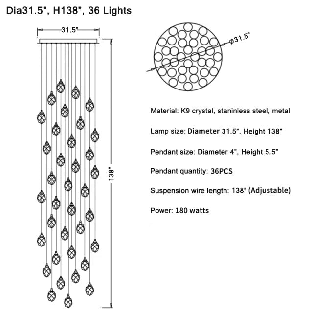 Luxury Diamond Crystal Chandelier, photo 30 of 32