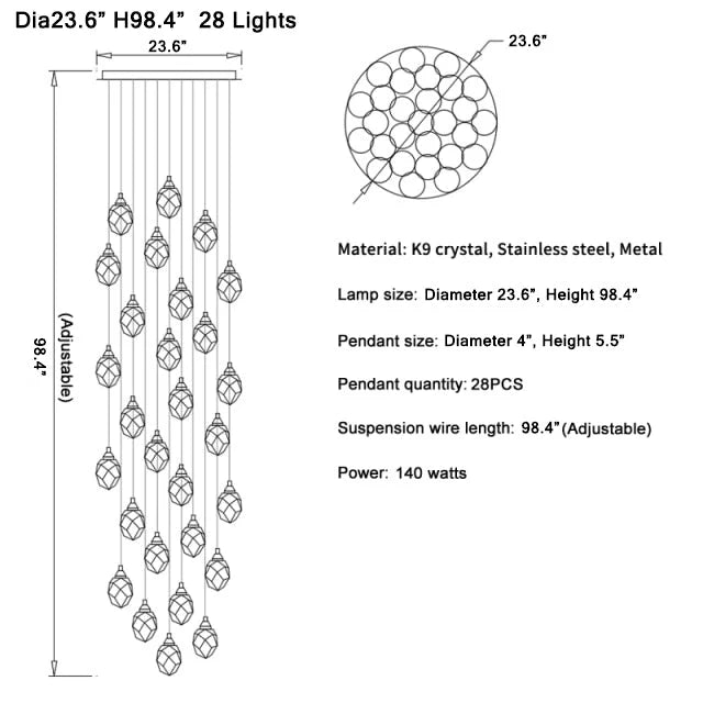 Luxury Diamond Crystal Chandelier, photo 25 of 32