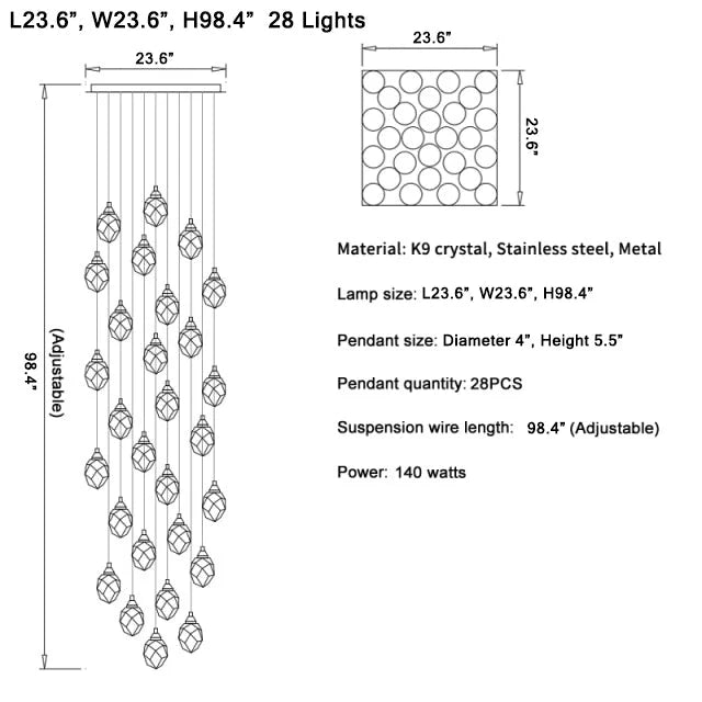 Luxury Diamond Crystal Chandelier, photo 26 of 32