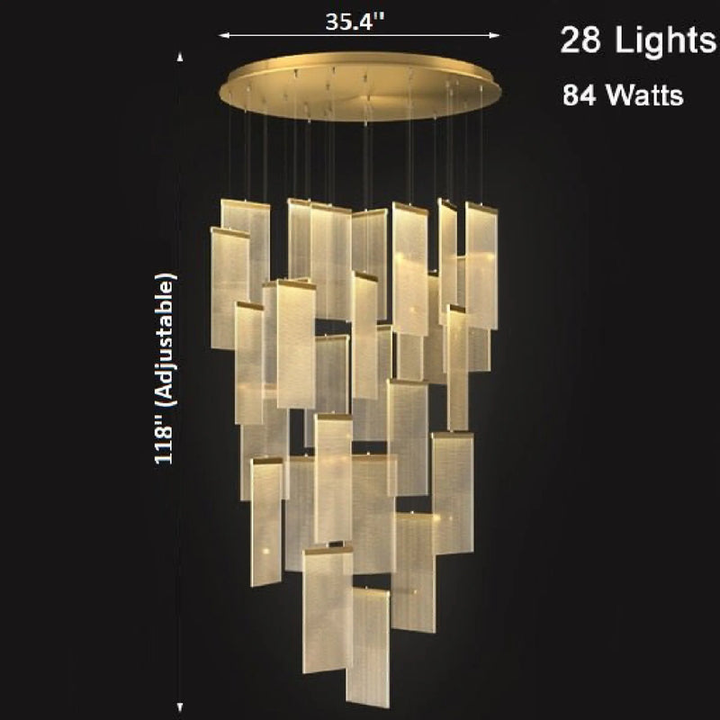 Varenna | Gold Long Hanging Light Fixture