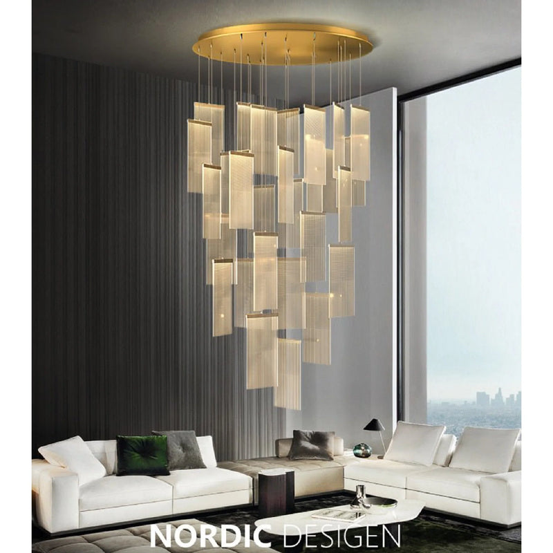 Varenna | Gold Long Hanging Light Fixture