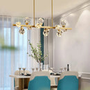 Zagarise | Circle/Linear Diamond Crystal Chandelier for Bedroom